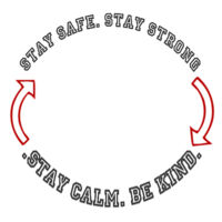 Stay Safe Circle - Mens Ink Longsleeve Tee Design
