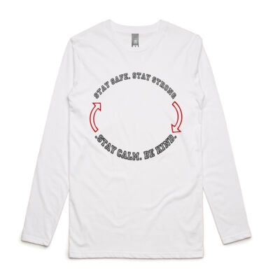 Stay Safe Circle - Mens Ink Longsleeve Tee Thumbnail