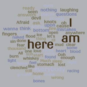I am here word cloud - Mens Premium Crew Design